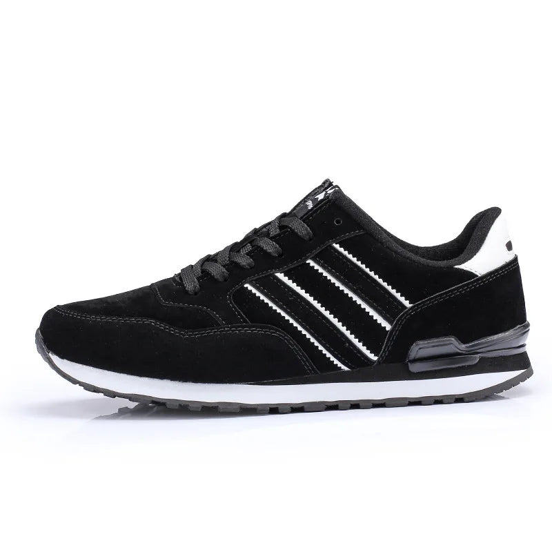 Men's luxury suede running sneakers by TrendLux Wear with breathable, anti-odor design and sporty style.
