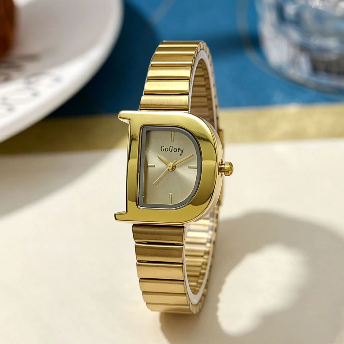 Women's vintage TrendLux Wear bamboo knot quartz watch with D-shaped dial and personalized details, stylish accessory for women.