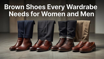 Professional header image for list-based article: Brown Shoes Every Wardrobe Needs for Women and Men
