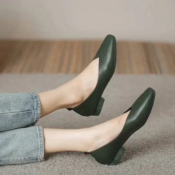 TrenLux Wear Women's Round-Toe Leather Loafer Flats — Versatile Slip-On Casual Shoes TrenLux Wear
