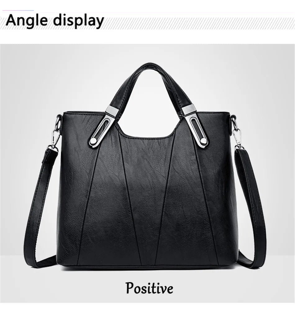 TrenLux Wear Women's Luxury Pure Leather Multi-Pocket  Handbag TrenLux Wear