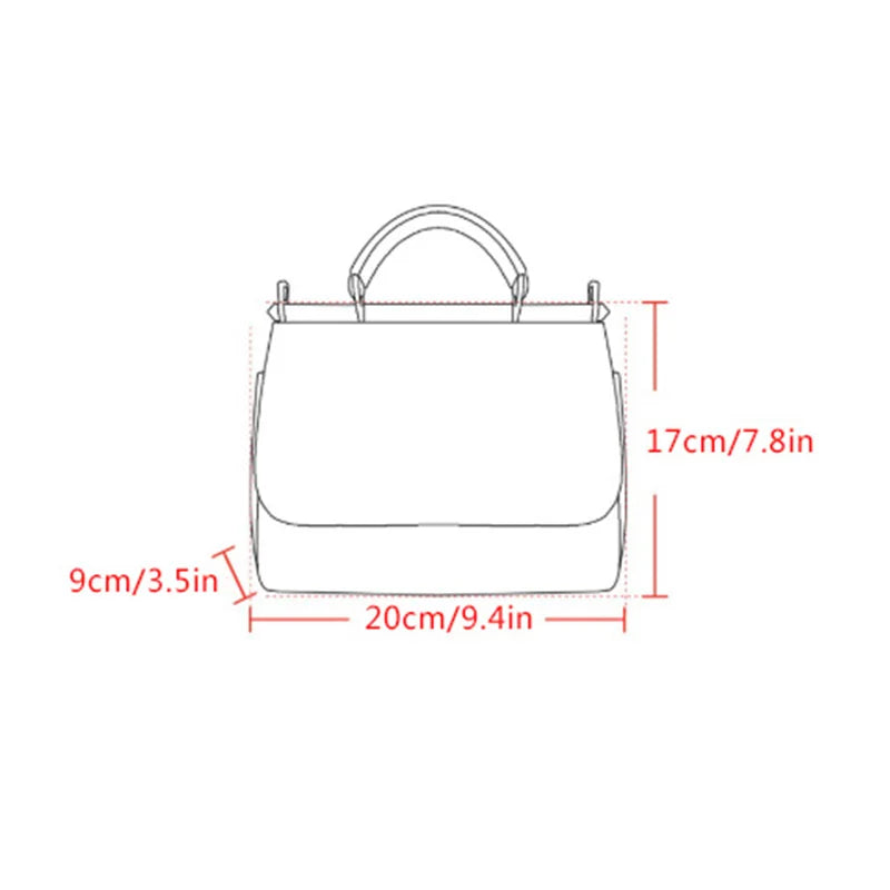 TrendLux Women's Rose PU Leather Crossbody Tote Lady Shoulder Handbag
