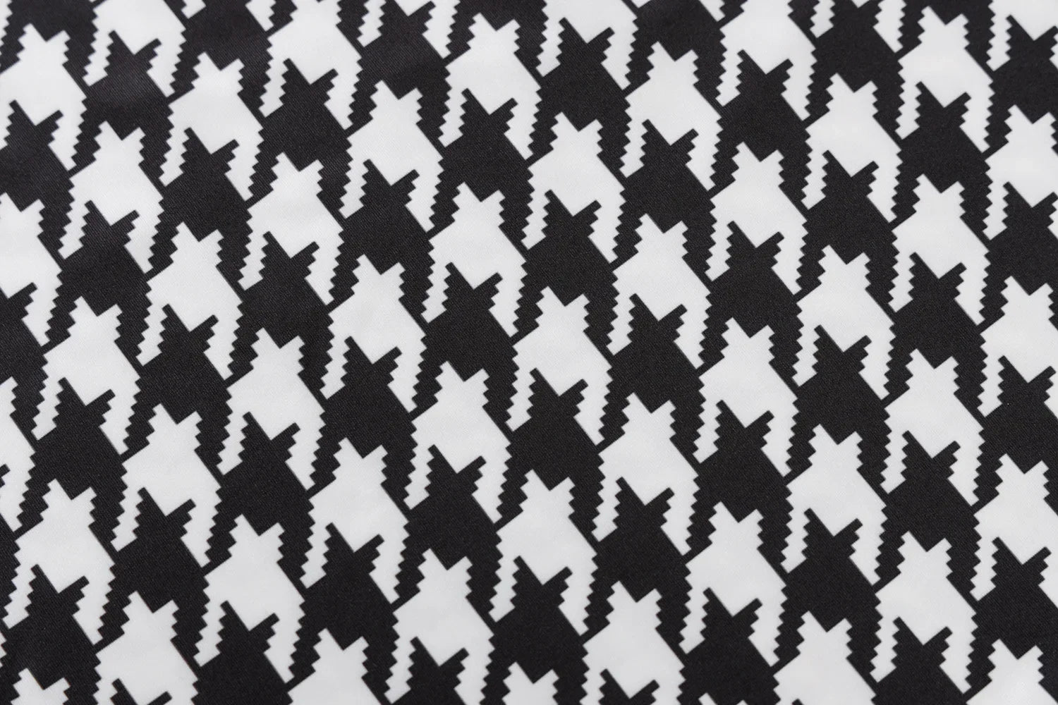 Houndstooth Long-Sleeve Cutout Bodycon Dress