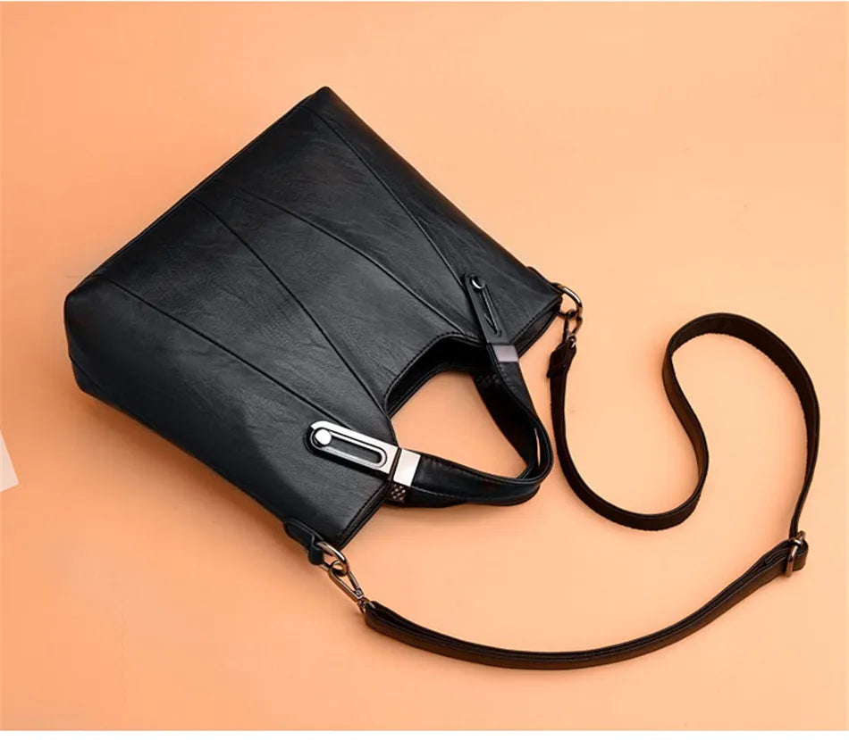 TrenLux Wear Women's Luxury Pure Leather Multi-Pocket  Handbag TrenLux Wear