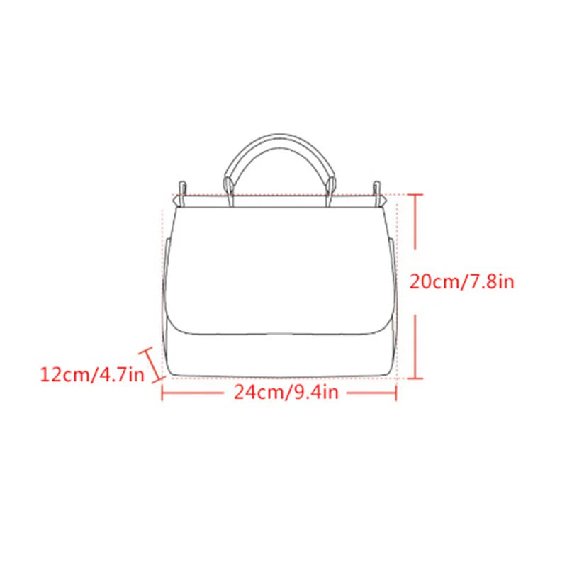 TrendLux Women's Rose PU Leather Crossbody Tote Lady Shoulder Handbag