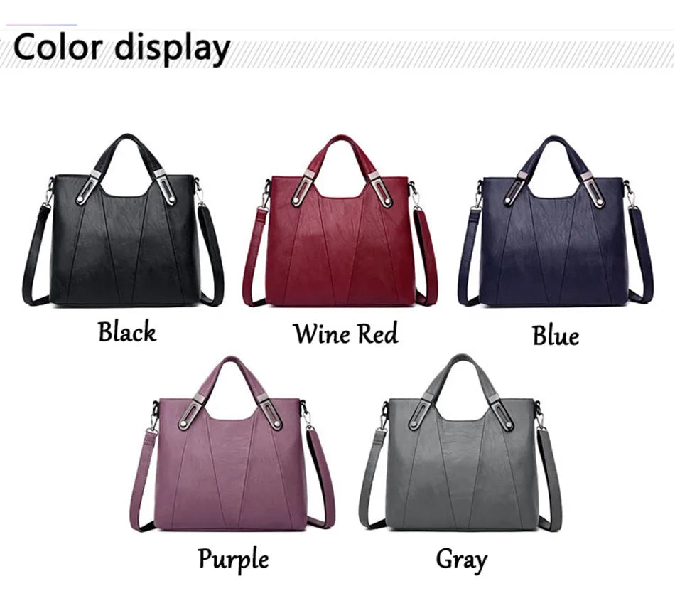 TrenLux Wear Women's Luxury Pure Leather Multi-Pocket  Handbag TrenLux Wear
