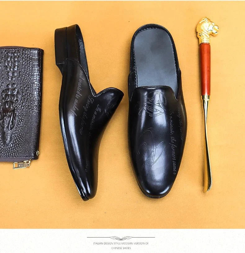Men's Italian luxury genuine leather loafers by TrendLux Wear, non-slip embroidered moccasins in EU sizes 38-46.