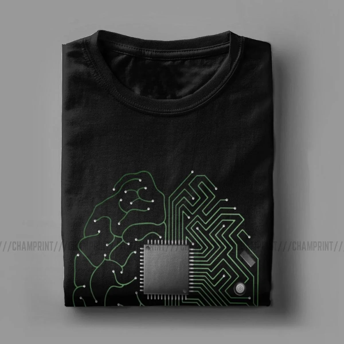Brain circuit board geek T-shirt by My Store 5, featuring a tech-inspired design in 3 colors, available in sizes S to 6XL.