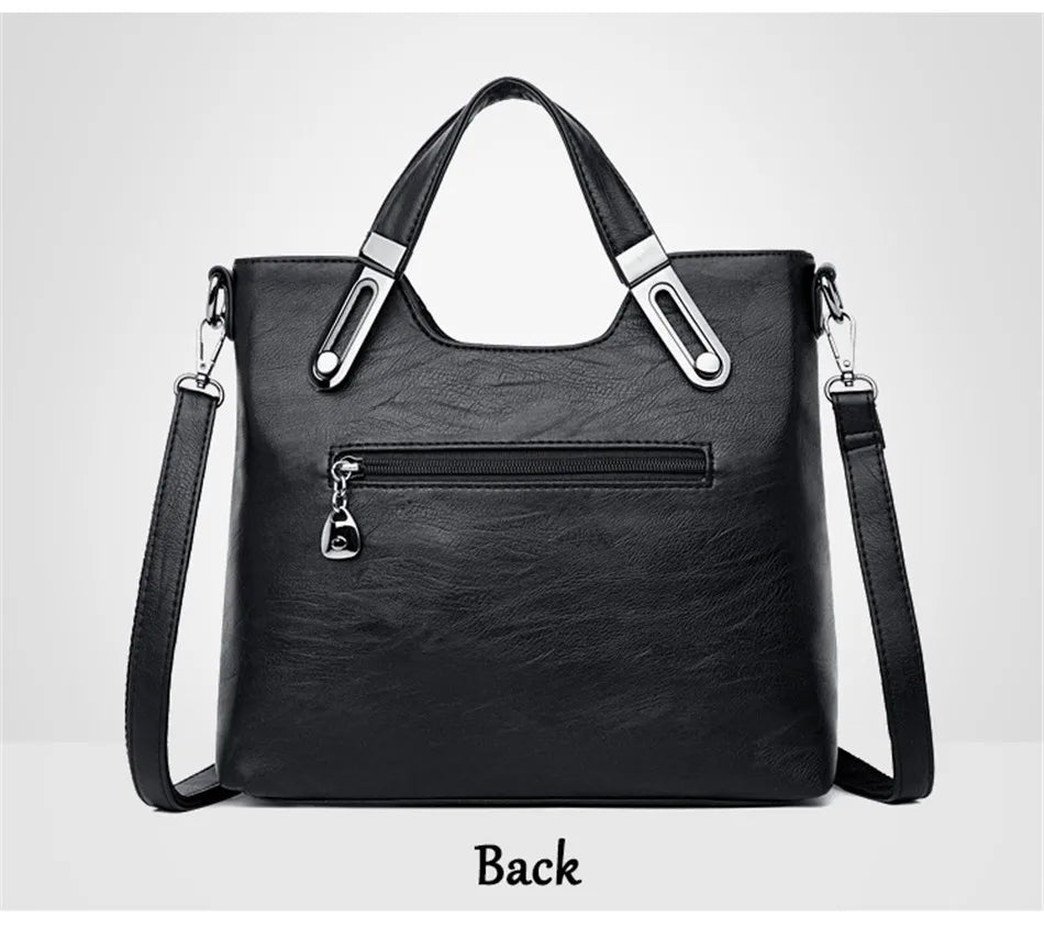 TrenLux Wear Women's Luxury Pure Leather Multi-Pocket  Handbag TrenLux Wear