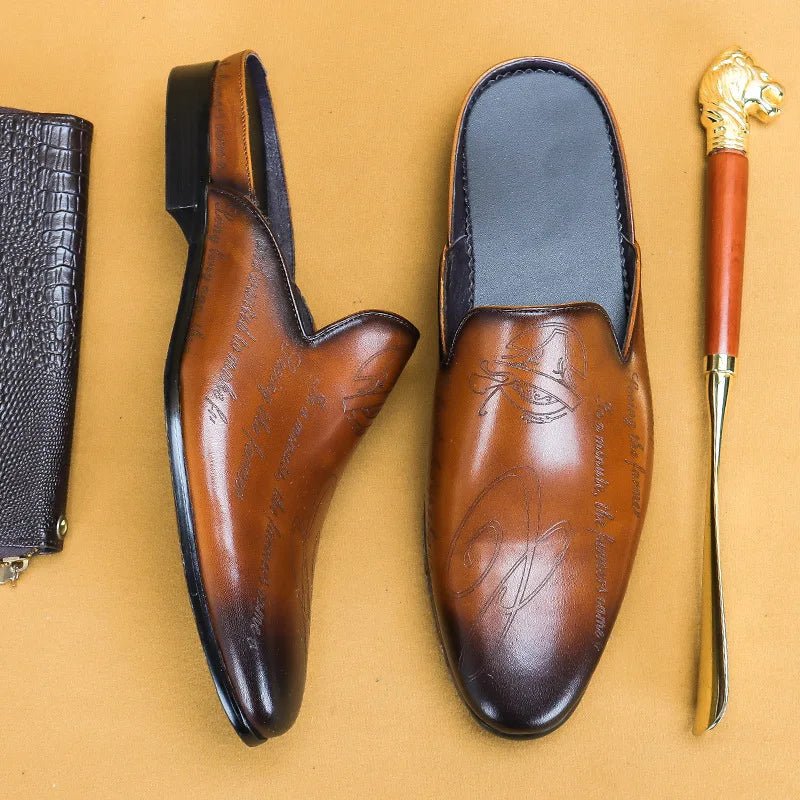 Men's Italian luxury genuine leather loafers by TrendLux Wear, non-slip embroidered moccasins in EU sizes 38-46, stylish and comfortable.