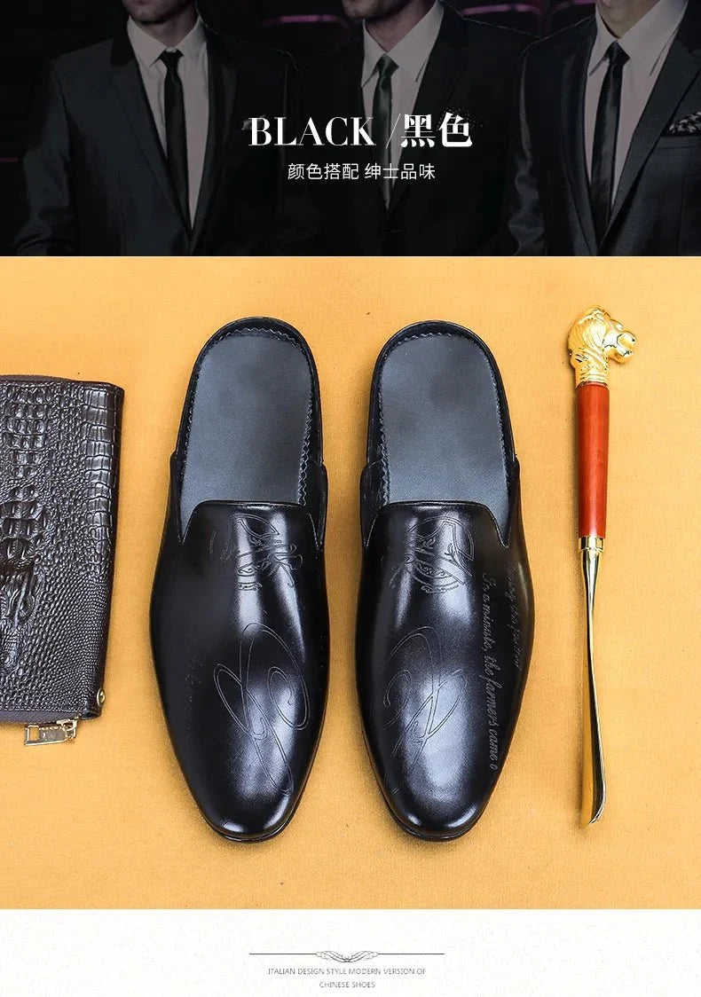 Men's Italian luxury genuine leather loafers by TrendLux Wear, non-slip embroidered moccasins in EU sizes 38-46.