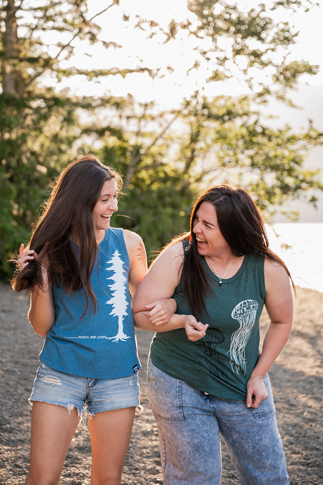 ELDERS- Women's Relaxed Tank - Heather Teal