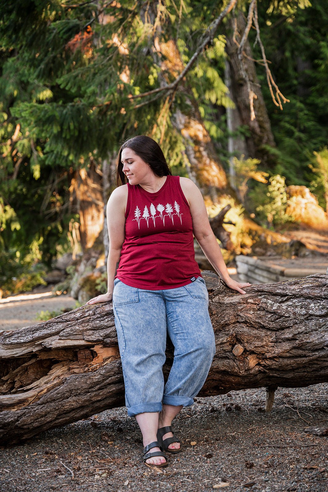 Relaxed women's bamboo tank top by KINDRED COAST featuring a soft, breathable fabric and sleeveless design.