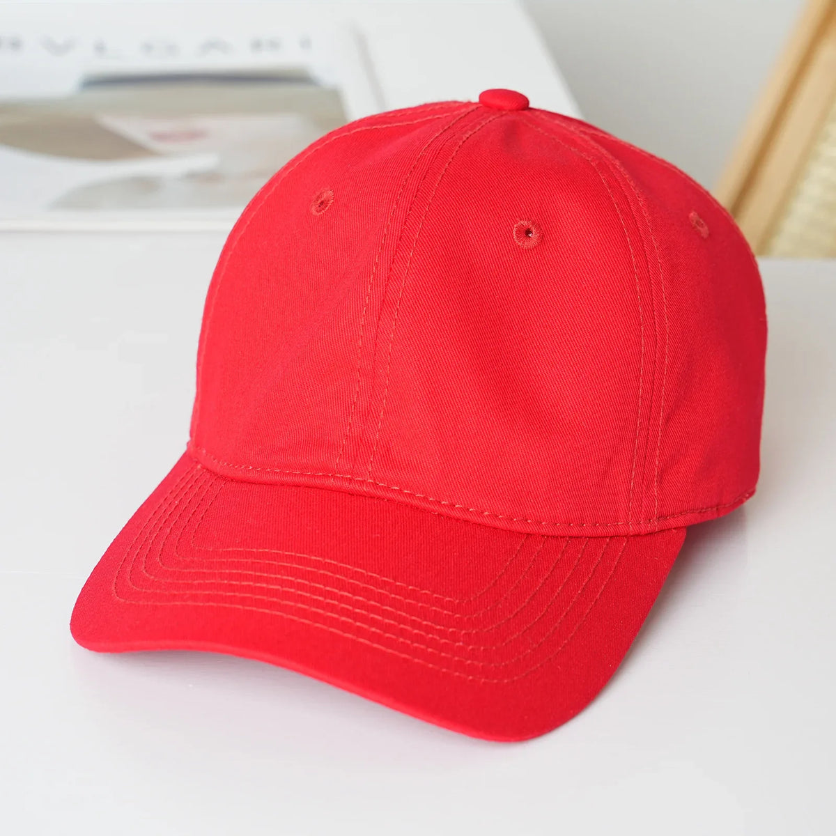 Unisex soft-top dad hat by TrendLux Wear in plain style with sun protection, available in 21 color options.