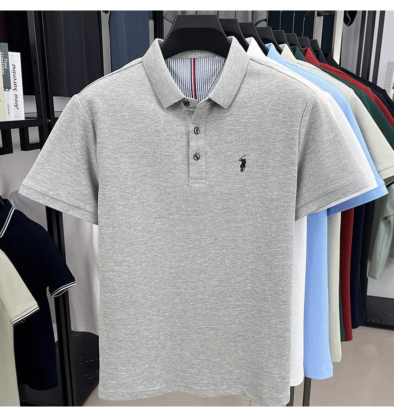 Men's Embroidered Cotton Golf Polo