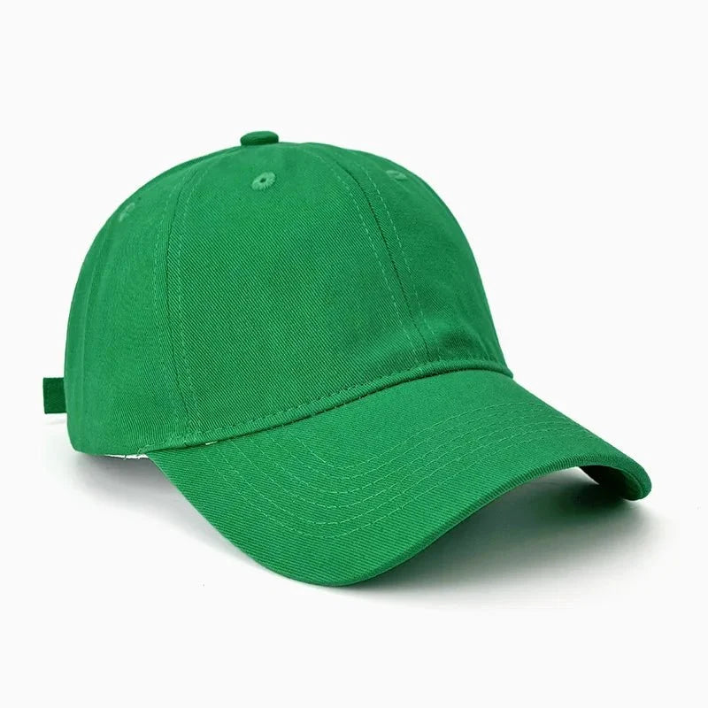 Unisex TrendLux Wear high-end cotton curved brim baseball cap with soft top, available in 19 colors, Korean style.