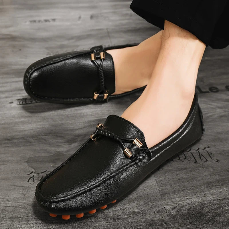 Men's Metal-Detail Slip-On Loafers
