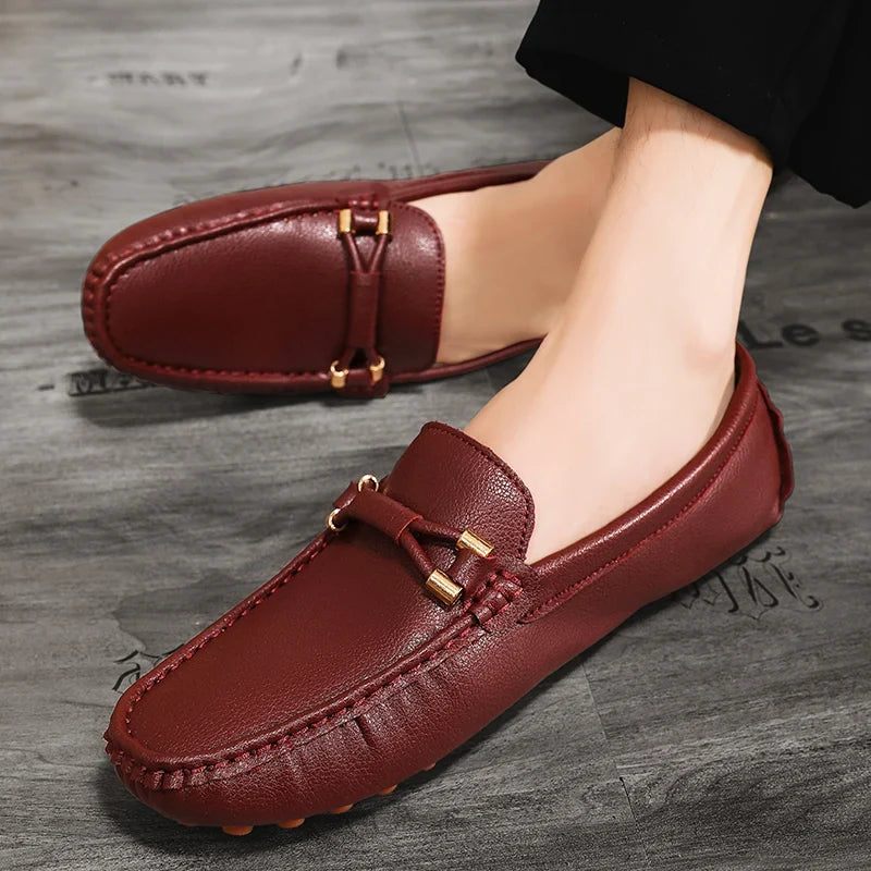Men's Metal-Detail Slip-On Loafers