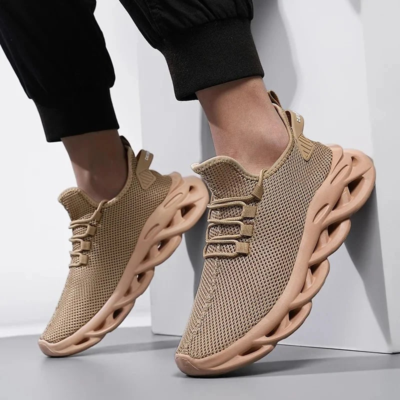 Men's breathable mesh street sneakers by TrendLux Wear featuring casual design and stylish urban look.