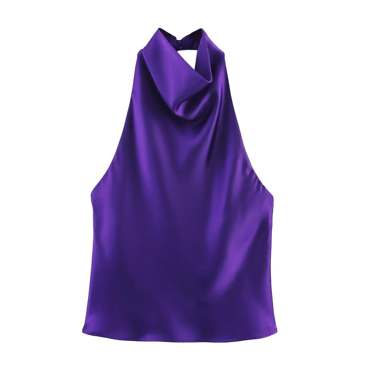 TrenLux Wear women's sexy halter top, backless high street waistcoat, solid spring summer fashion, elegant halter neck design