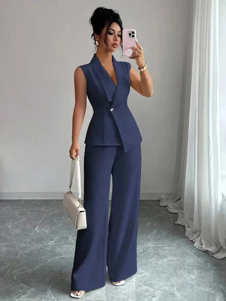 Trenluxwear Women's spring 2 Piece sleeveless Suit TrenLux Wear