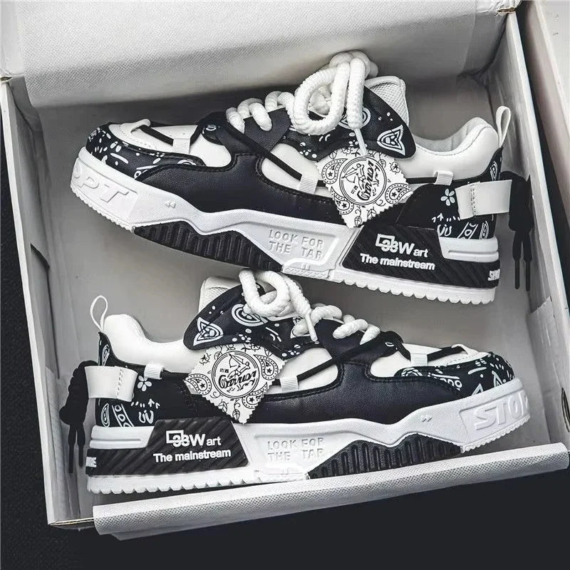 Men's TrendLux Wear breathable platform sneakers with vulcanized sole, casual walking shoes for comfortable everyday wear.