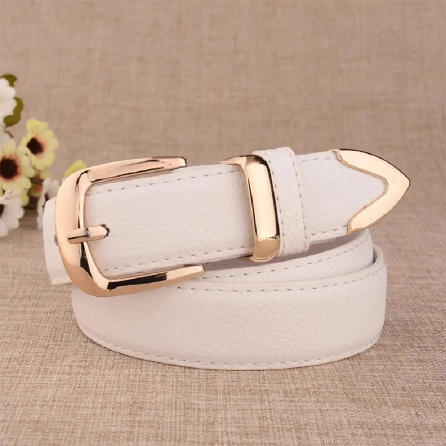 Women's Vintage Pin Buckle PU Leather Trouser Belt. TrenLux Wear
