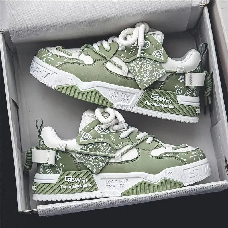 Men's breathable platform sneakers by TrendLux Wear featuring vulcanized casual design and comfortable walking sole.