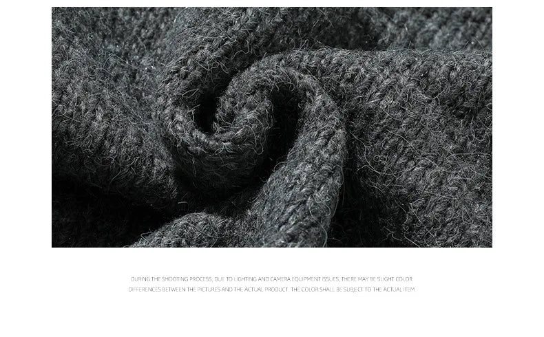 Men's oversized round neck pullover sweater by TrendLux Wear in warm polyester knit, available in three colors.