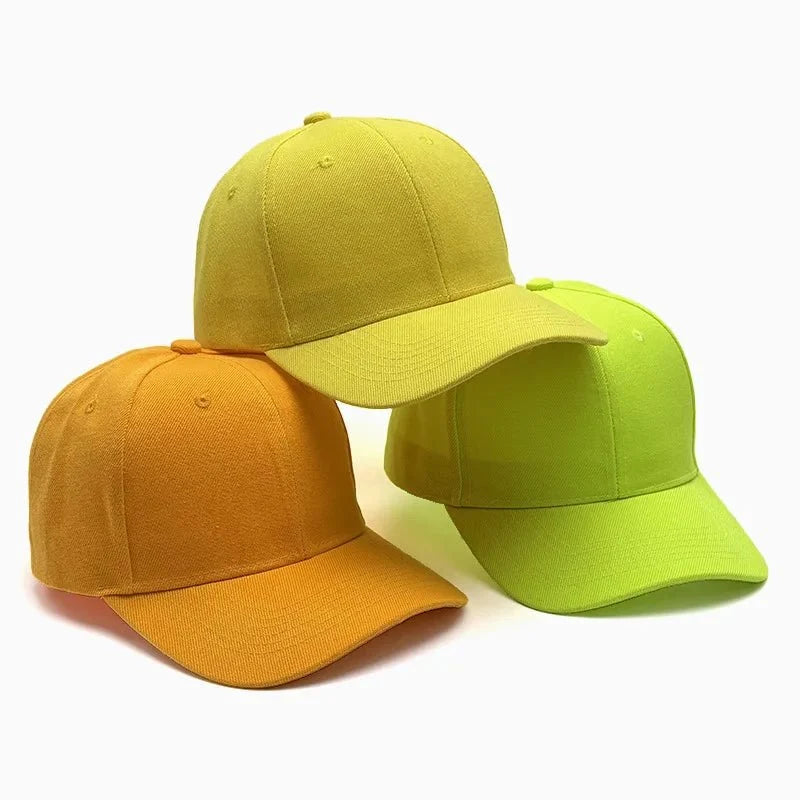 Unisex breathable sun-protective baseball cap with adjustable fit and hard brim, available in 22 colors by TrendLux Wear.