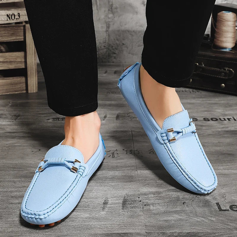 Men's Metal-Detail Slip-On Loafers