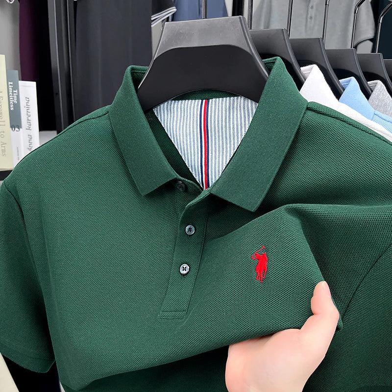 Men's Embroidered Cotton Golf Polo