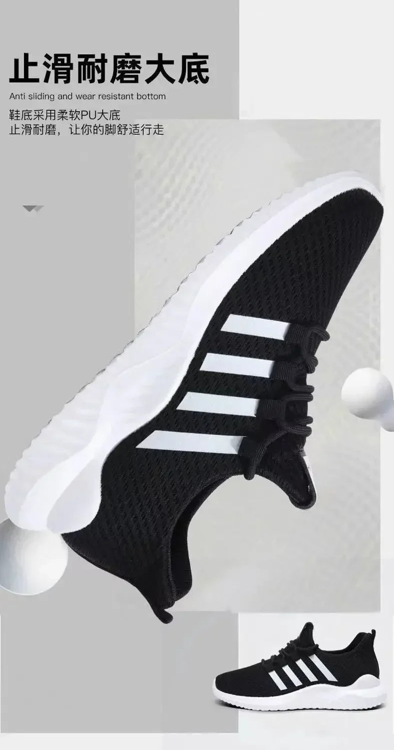 Men's breathable air mesh tennis shoes by TrendLux Wear, lightweight outdoor trainers with ventilated mesh design for comfort.