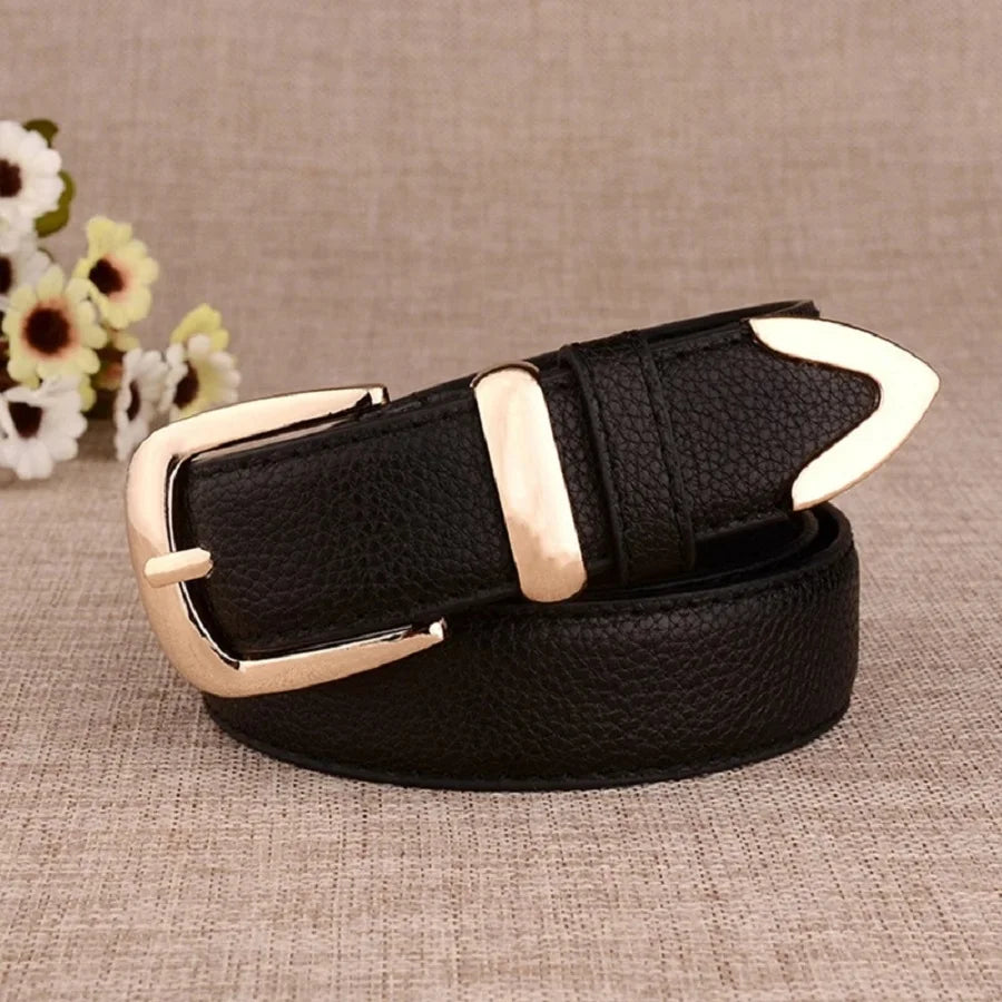 Women's Vintage Pin Buckle PU Leather Trouser Belt. TrenLux Wear