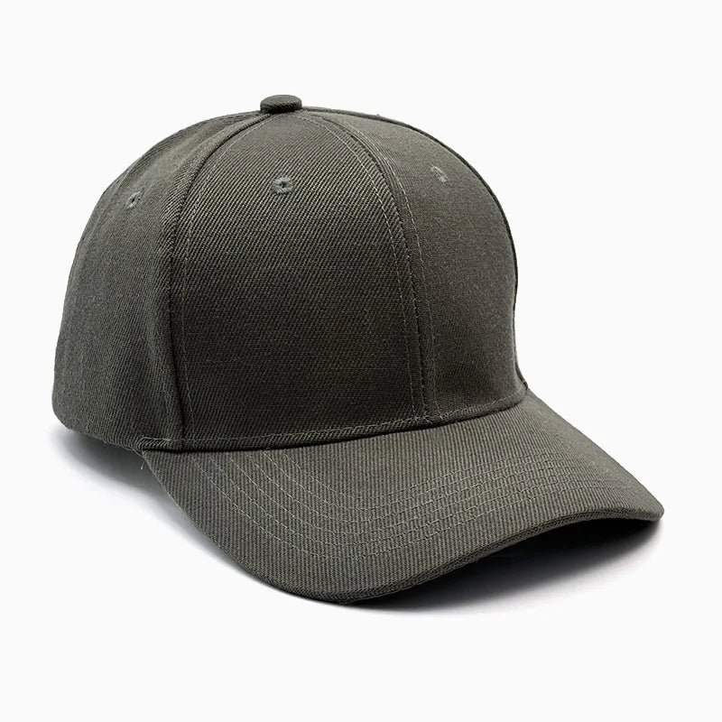 Unisex Breathable Sun-Protective Baseball Cap with adjustable fit and hard brim, available in 22 colors by TrendLux Wear.