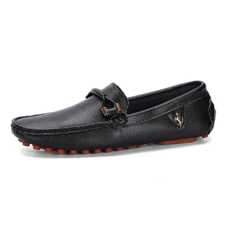 Men's Metal-Detail Slip-On Loafers