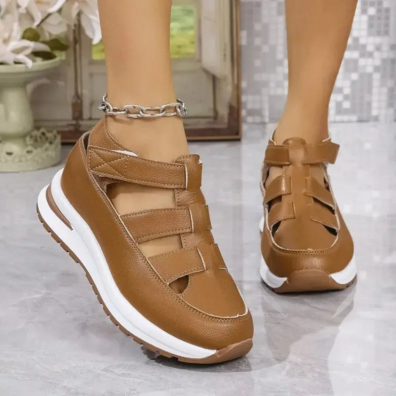 TrenLux Wear Women's PU-EVA Platform Wedge High Heel Open Toe Gladiator Sandals TrenLux Wear
