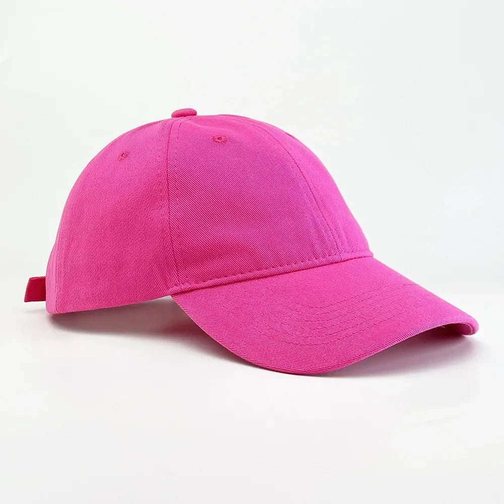 Unisex Korean-style cotton curved brim baseball cap by TrendLux Wear, featuring a soft top and available in 19 colors.