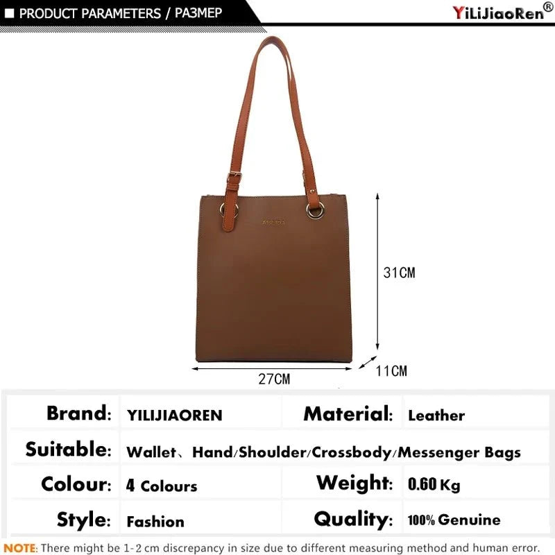 Women's large designer pure leather handbag by TrendLux Wear, featuring a spacious, stylish leather handbag with elegant detailing.