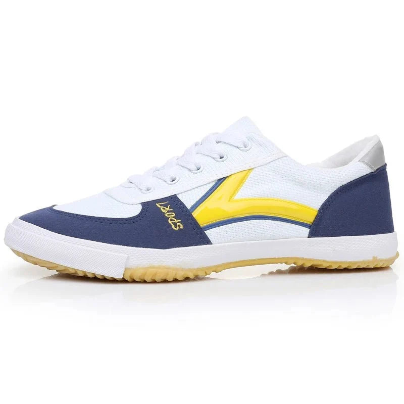 TrendLux Wear professional table tennis shoes with breathable fabric and anti-slip sole for training or competition.