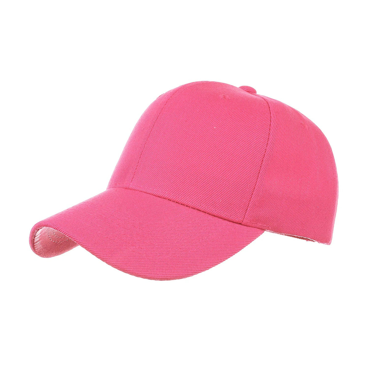 Unisex solid color 5-panel baseball cap by TrendLux Wear, structured hat in vibrant color with adjustable strap.