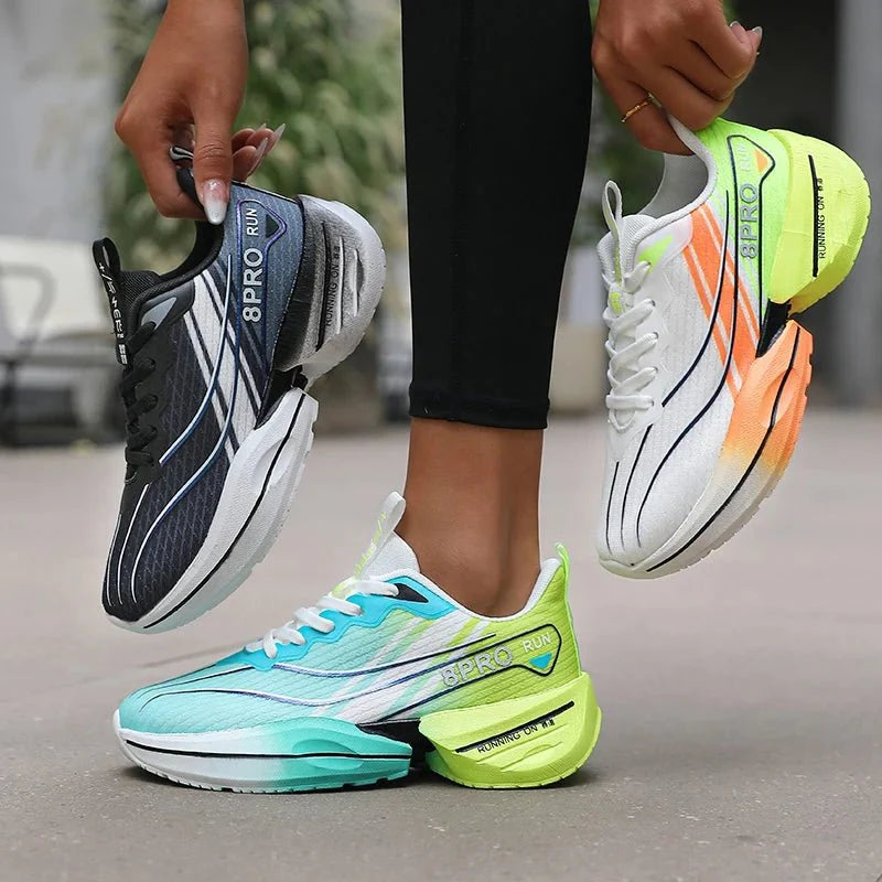 Men's TrendLux Wear carbon plate athletic shoes with breathable mesh upper and soft sole, designed for tennis and running.