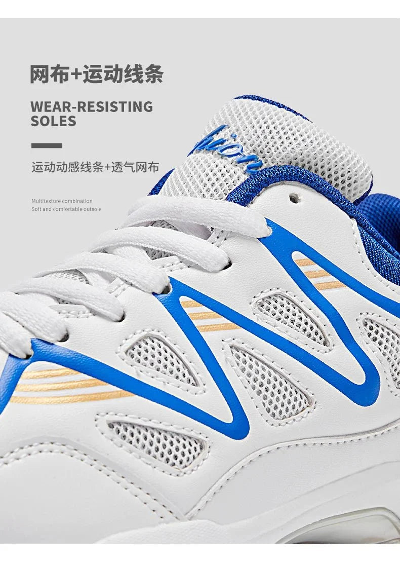 Men's TrendLux Wear athletic tennis and badminton shoes with anti-slip soles and all-season court grip, designed for professional sports.