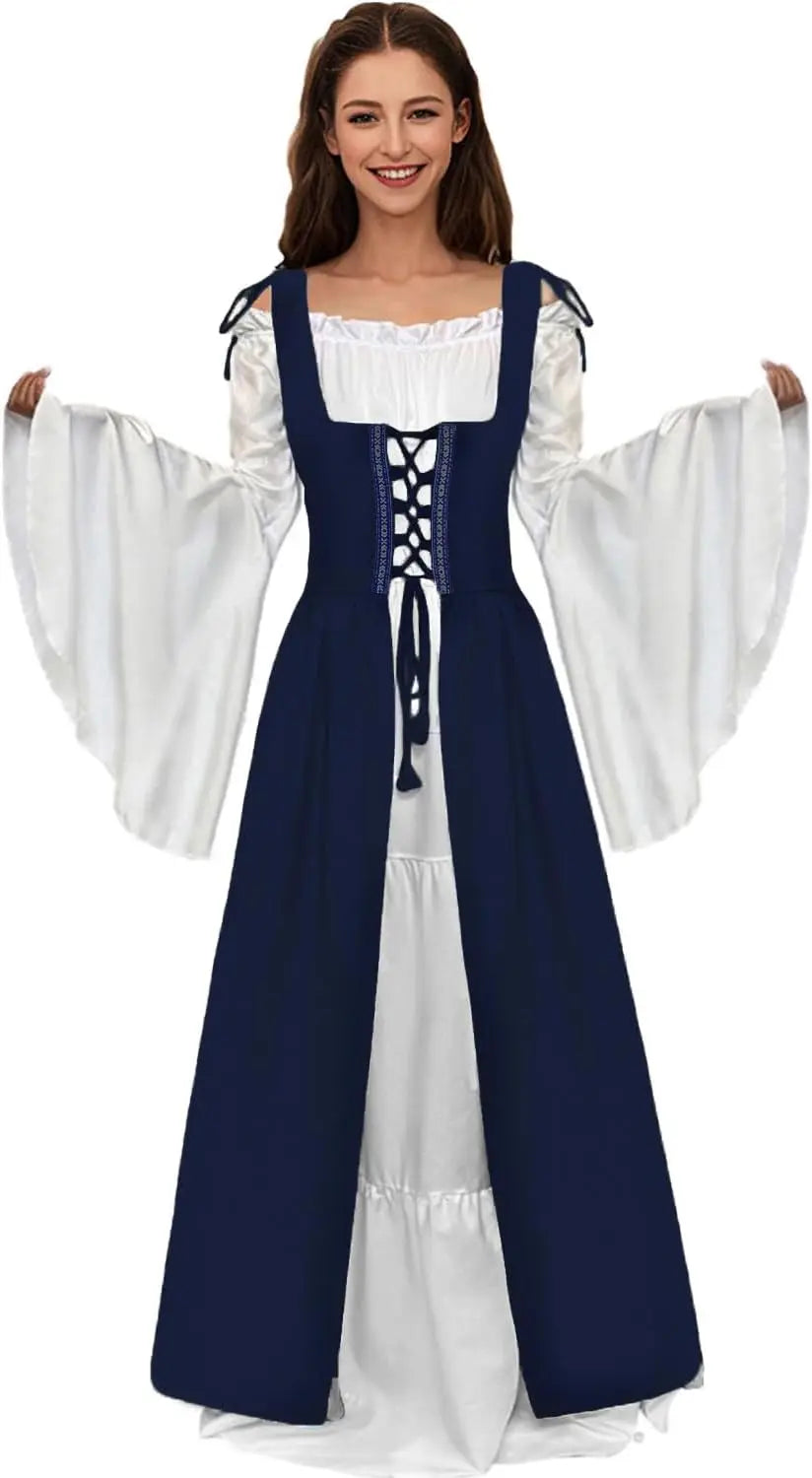 TrenLux Wear Women's Polyester Medieval Renaissance Faire Costume Dress The Glow Sanctuary