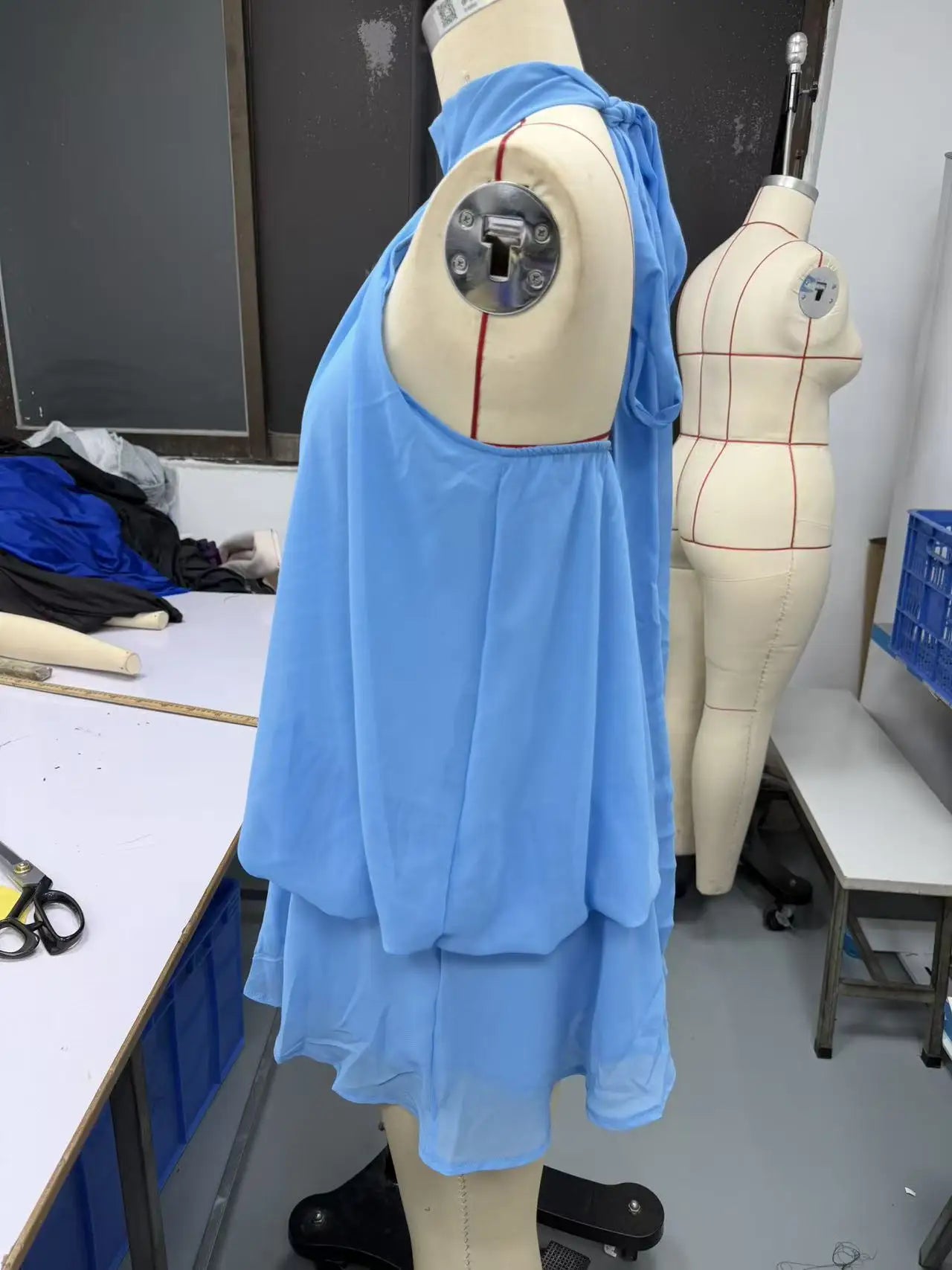TrendLux Women's Polyester Backless Slim-Fit A-Line Beach Dress