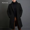 Men's Luxury Mid-Long Wool Trench Coat – Warm Business Overcoat
