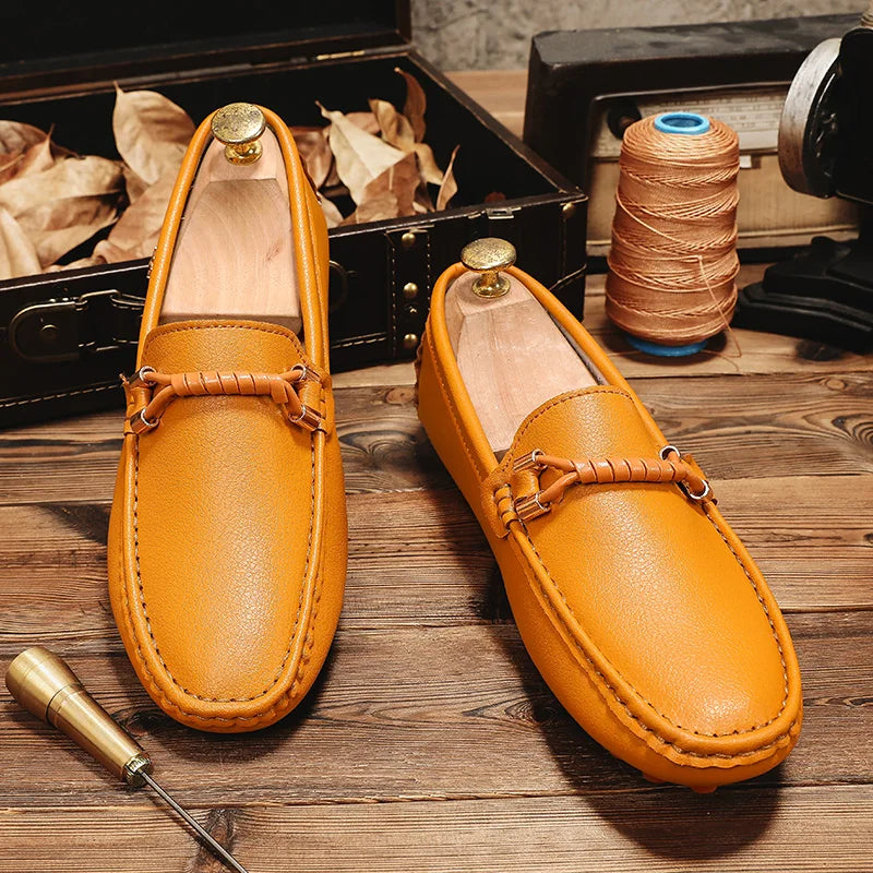 Men's Metal-Detail Slip-On Loafers