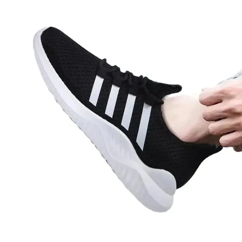 Men's breathable air mesh tennis shoes by TrendLux Wear, lightweight outdoor trainers with cushioned soles and sporty design.