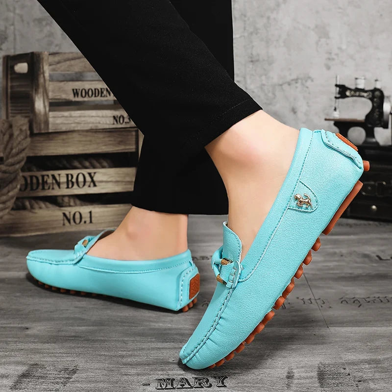 Men's Metal-Detail Slip-On Loafers