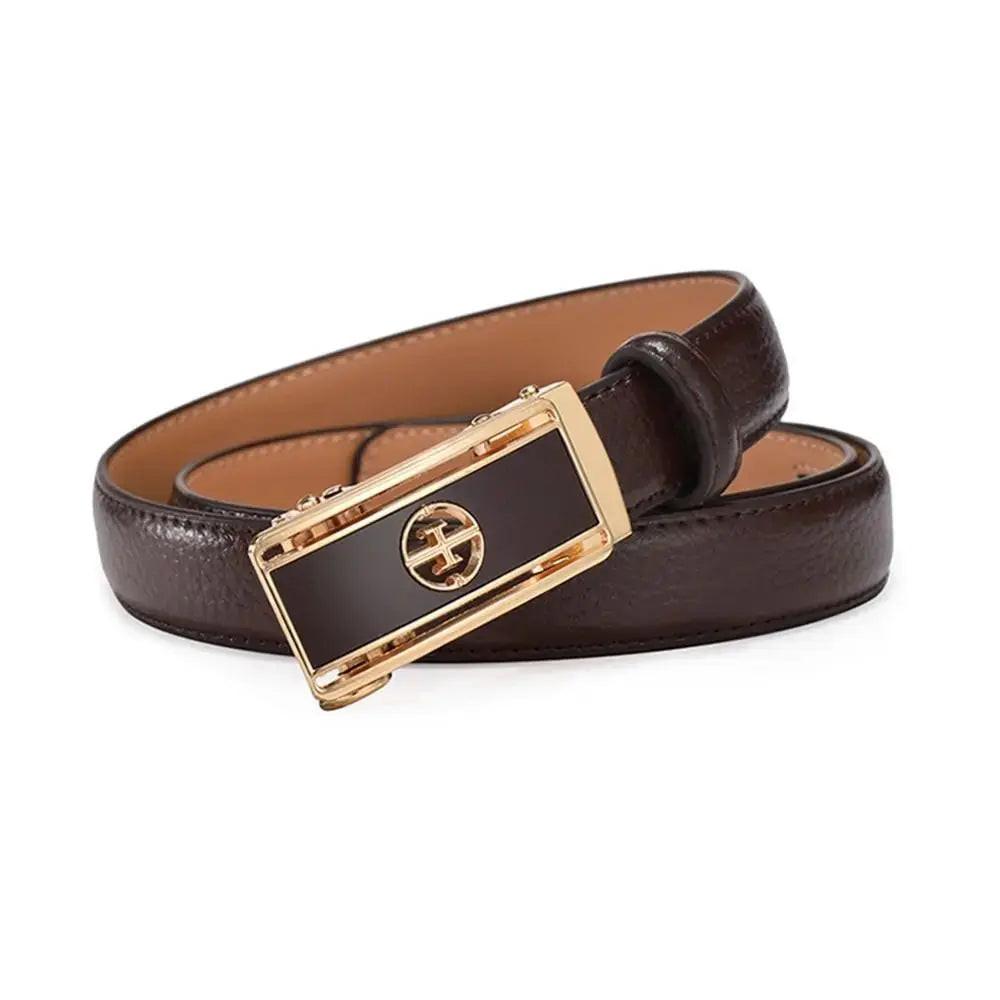 Women's Luxury Genuine Leather Belt — Automatic Buckle Waistband (105 cm) TrenLux Wear